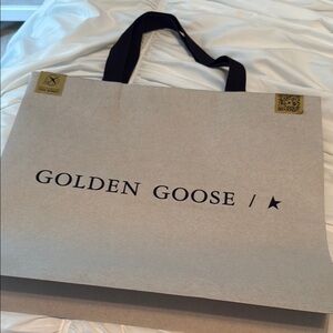 Golden Goose Beige Tote with Black Handles